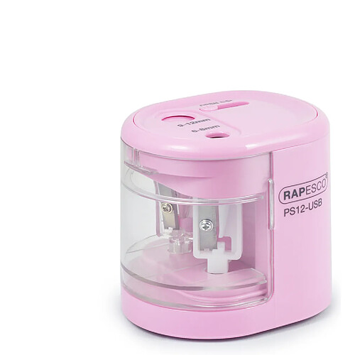 RAPESCO Taille-crayon électrique double PS-12-USB, rose ()