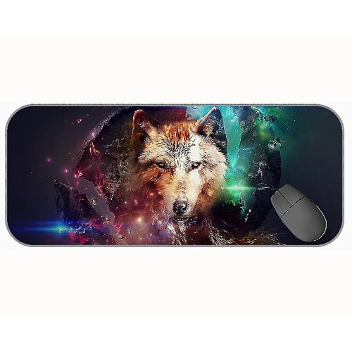 Universal (750x300x3) XXL GAMING MOUSE PAD, Animal Wolf Office Mouse Pad