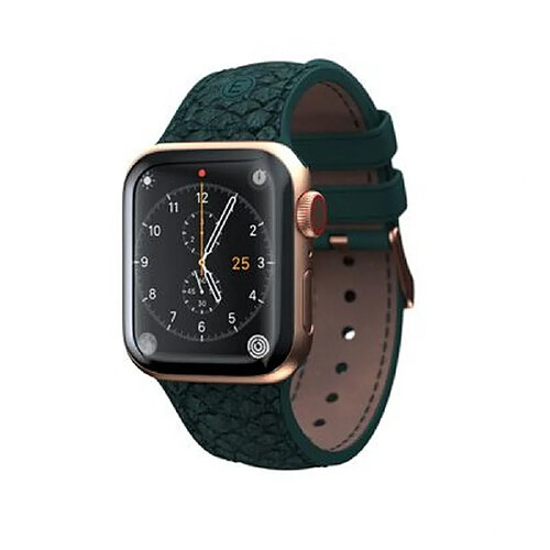 BigBuy Accessories NJORD Bracelet Cuir pour Apple Watch 44mm SE/SE 2 Vert