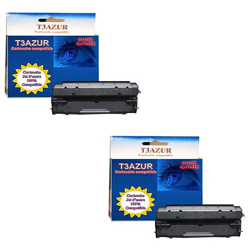 T3Azur C4092A - 2 Toners génériques HP LaserJet 1100, 1100 XI, 1100A, 3200, 3200M