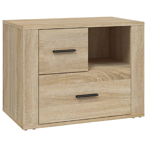 Maison Chic Table de chevet | Table de nuit Chêne sonoma 60x36x45 cm Bois d'ingénierie -GKD60790