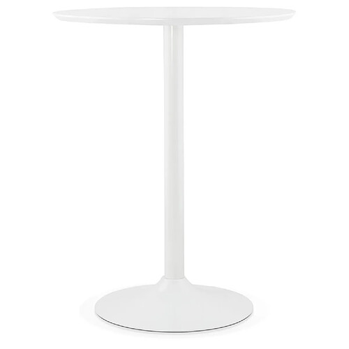 Alterego Mange-debout / table haute 'MADISON' blanche - Ø 90 cm