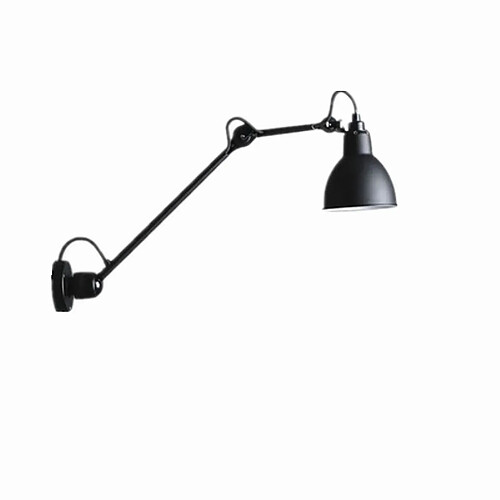 Universal Lampe murale moderne simple vintage nordique télescopique swing double lampes murales salon chambre lit luminaire (medium noir)