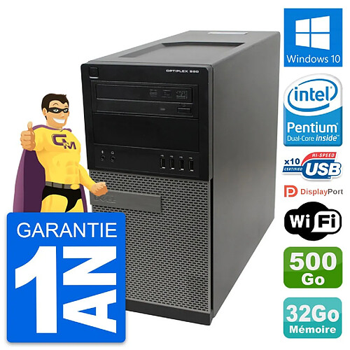 PC Tour Dell OptiPlex 990 Intel G630 RAM 32Go Disque Dur 500Go Windows 10 Wifi · Occasion