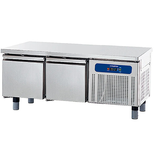 Soubassement Freezer avec 2 Tiroirs 1/1 pour Appareils de Cuisson, L1400 mm - Mastro