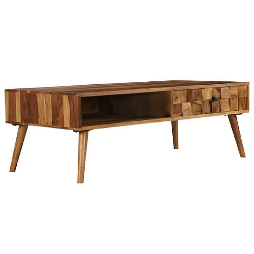 Maison Chic Tabls basse,Table Console pour salon Bois Sesham massif avec finition miel 110x50x37 cm -MN54260