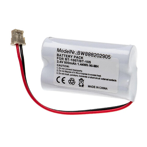 vhbw Batterie remplacement pour Radio Shack 23-933 pour téléphone fixe sans fil (600mAh, 2,4V, NiMH)