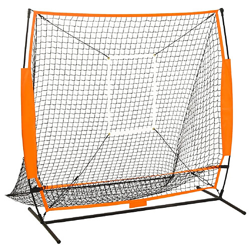 vidaXL Filet d'entraînement baseball multisport Noir 174x76x158,5 cm