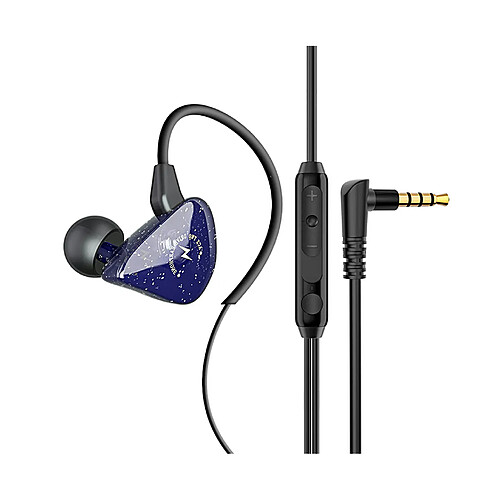 LUUCOZK Casque intelligent d'appel stéréo surround TPE filaire avec microphone pour téléphone - Bleu