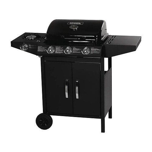 Habitat Et Jardin Barbecue gaz Festa 4 - 4 brûleurs dont 1 latéral - 10.5kW - Noir