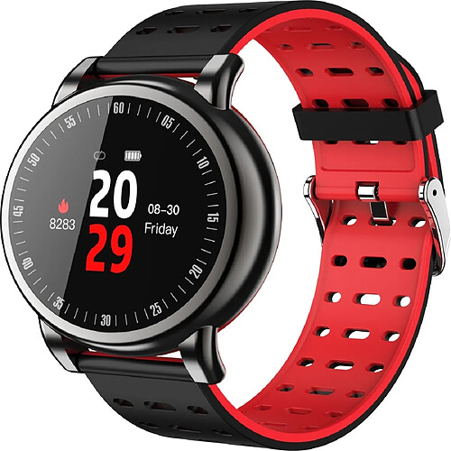 Wewoo Montre connectée B8 + 1,08 pouce Écran couleur IPS IP67 Smartwatch étancherappel d'assistance / Cardio / Oxymètre / pression artérielle / surveillance du sommeil Rouge