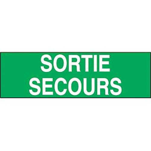 etiquette - h 7 - inscription sortie secours - luminox 10406