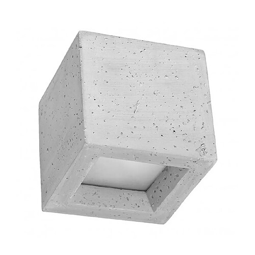 Luminaire Center Applique murale Leo Up Verre,béton Gris 1 ampoule 10cm