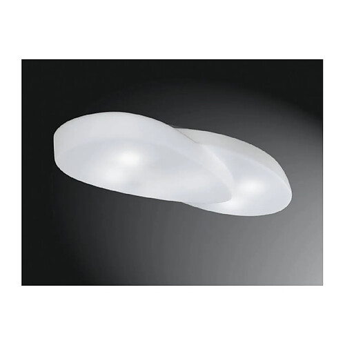 Luminaire Center Plafonnier Ufo 6 Ampoules E27 Outdoor IP44, blanc mat/blanc opal