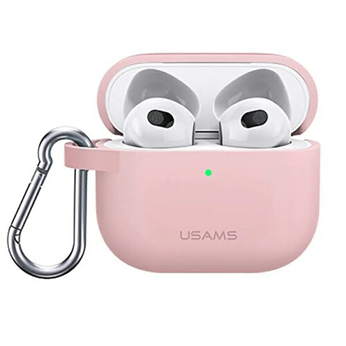 usams etui ochronne do airpods 3 silicone rózowy/rose bh741ap03 (us-bh741)