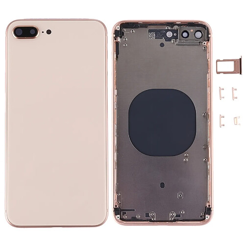 Wewoo Coque arrière Chassis or rose pour iPhone 8 Plus couvercle du boîtier arrière Pièce détachée