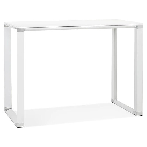 Alterego Table haute / bureau haut 'XLINE HIGH TABLE' en bois blanc - 140x70 cm