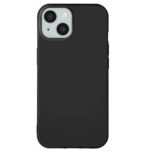 Mayaxess Coque pour iPhone 15 Silicone Souple Revêtement Fin Noir