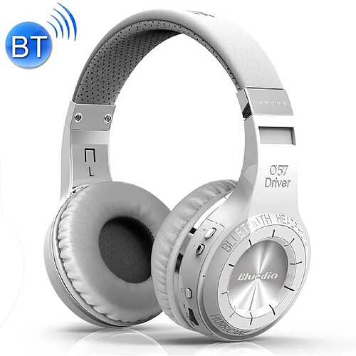 Wewoo Oreillette Bluetooth blanc pour iPhone, Samsung, , Xiaomi, HTC et Autres Smartphones, Tous les Périphériques Audio Turbine Sans Fil 4.1 Casque Stéréo avec Micro,