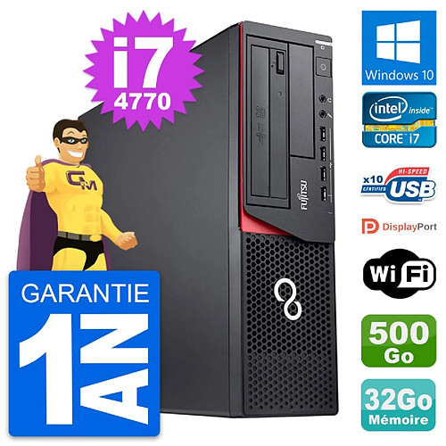 PC Fujitsu Esprimo E920 DT Intel i7-4770 RAM 32Go Disque 500Go Windows 10 Wifi · Occasion