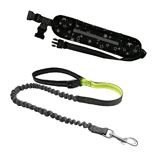 mains libres chien plomb marche ceinture de course jogging taille sac pet leash noir