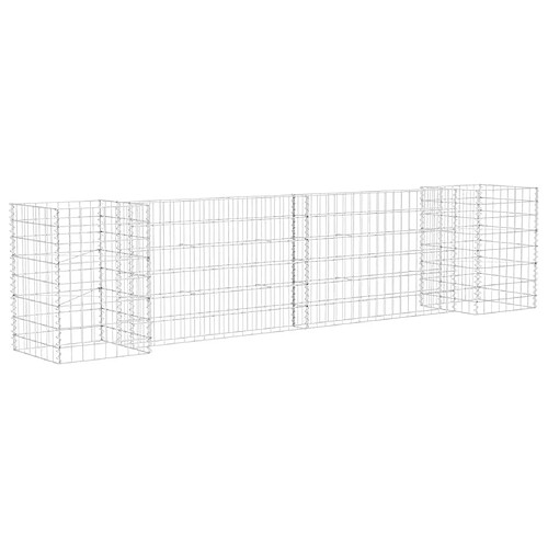 Maison Chic Jardinière à gabion,Bac à fleurs - pot de fleur en H Fil d'acier 260x40x60 cm -GKD10650