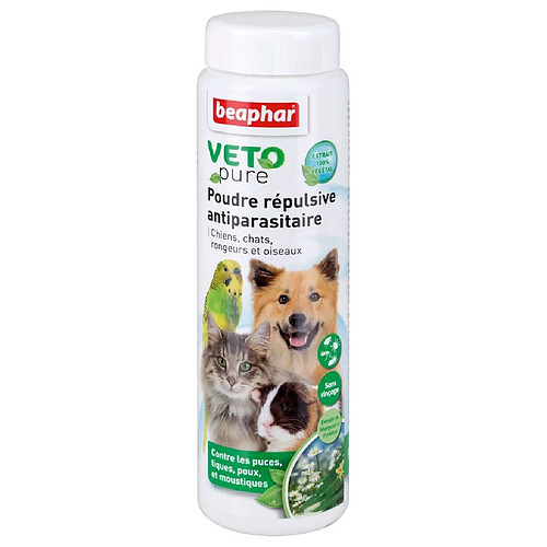 Beaphar Vetopure Poudre Antiparasitaire Chien, Chat, Rongeur et Oiseau