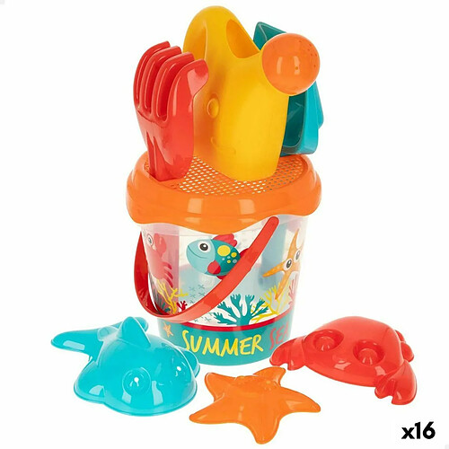 Color Baby Set de jouets de plage Colorbaby polypropylène (16 Unités)