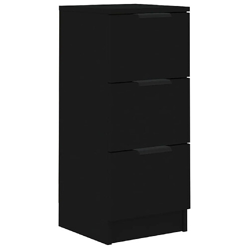 Maison Chic Commode Buffet - Meuble de rangement noir 30x30x70 cm bois d'ingénierie -GKD96924