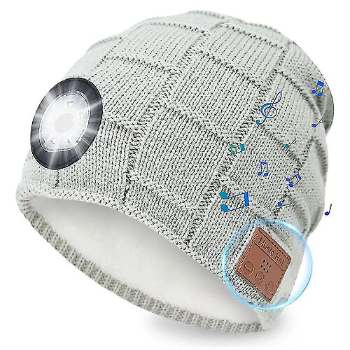 Universal Bluetooth 5.0 Chapeau tricoté extérieur nuit à pêche nocturne LED Light Bluetooth