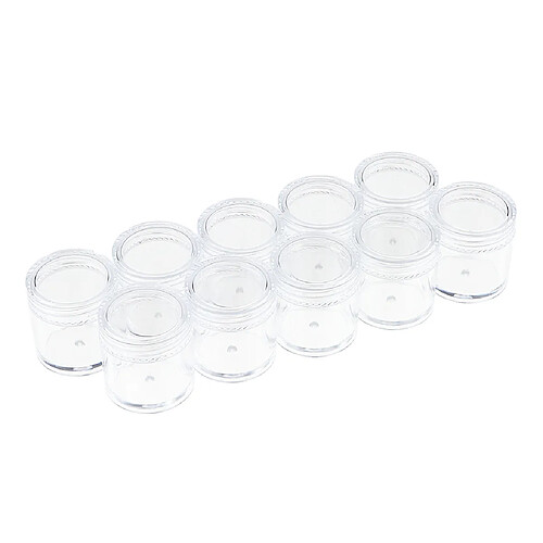 10x Pot De Maquillage Transparent Rond Vide Pot Poudre Crème De Voyage Contenant Cosmétique 5g