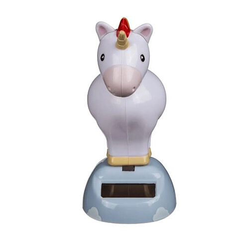 Totalcadeau Licorne figurine solaire animée qui hoche la tête