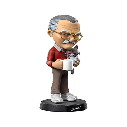 IRON STUDIOS Stan Lee - Figurine Mini Co. Stan Lee with Grumpy Cat 14 cm