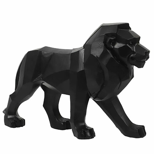 Paris Prix Statuette Déco Lion Origami 33cm Noir