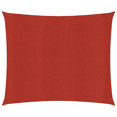 vidaXL Voile d'ombrage 160 g/m² Rouge 2,5x2,5 m PEHD