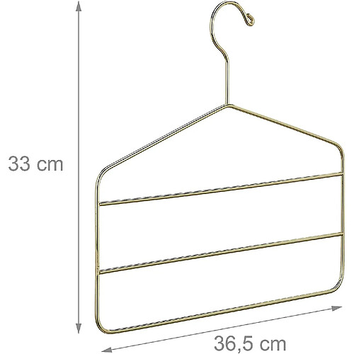 Helloshop26 Cintre multiple 3 barres pantalons robes écharpes design métal gain de place 4 mm 13_0000765