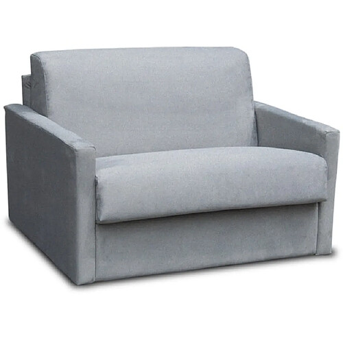 City Fauteuil convertible Aosta tissu gris couchage 75x195 cm