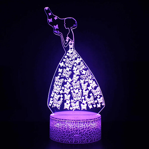 Universal Lumière de nuit à LED 3D, décoration de bureau en 16 couleurs, lumière de nuit lointaine à toucher USB, meilleur cadeau d'anniversaire de Noël pour les garçons, les filles, les enfants(Coloré)