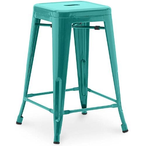 ICONIK INTERIOR Tabouret de bar - Design industriel - 60cm - Nouvelle édition - Stylix Vert pastel