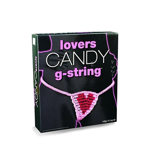 Totalcadeau String en bonbon femme comestibles avec coeur rouge