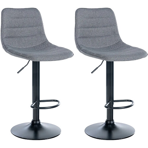 Non Lot de 2 tabourets de bar Lex tissu B