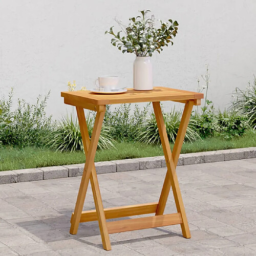 vidaXL Table pliable de jardin 50x36x60 cm bois d'acacia solide