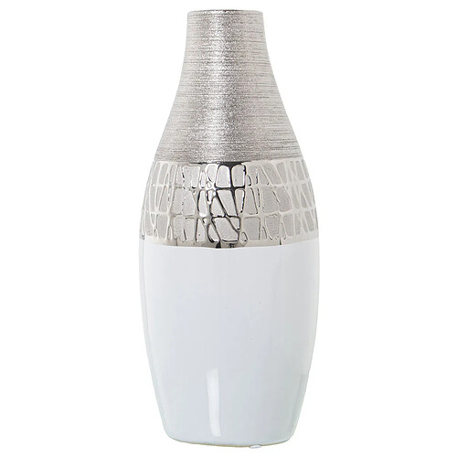 Vase Alexandra House Living Argenté Céramique 13 x 14 x 30 cm