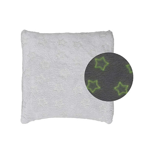 The Home Deco Kids Coussin avec étoiles phosphorescentes 40 cm Gris.