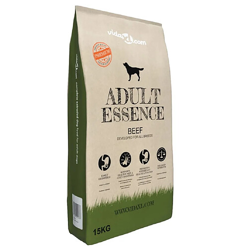 vidaXL Nourriture sèche pour chiens Adult Essence Beef 15 kg