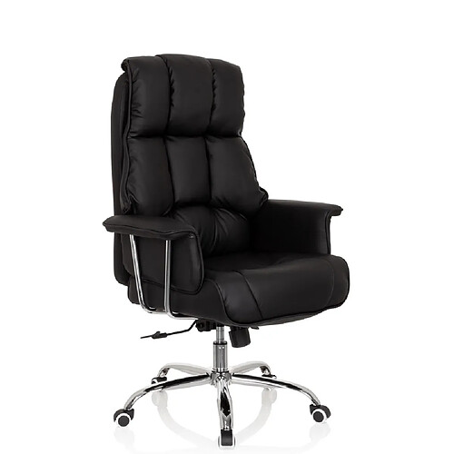 Chaise de bureau / Fauteuil pivotant COMMANDER Similicuir Noir hjh OFFICE