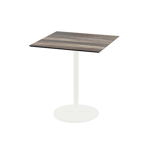 Materiel Chr Pro Urban table de bistrot avec piètement blanc + plateau HPL 70x70 cm - Veba