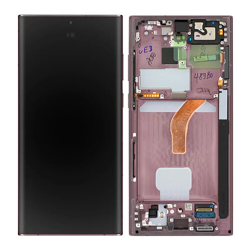 Bloc Complet Galaxy S22 Ultra Écran LCD Vitre Tactile Original Samsung bordeaux