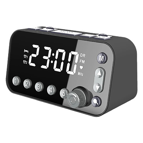 Universal Table de chevet rétro alarme numérique horloge LED grand écran DAB/FM radio réveil double |