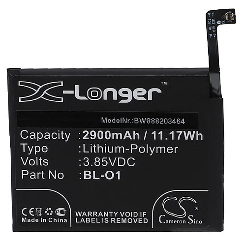 vhbw Batterie remplacement pour LG BL-O1, EAC64559001, EAC64619301 pour téléphone portable (2900mAh, 3,85V, Li-polymère)